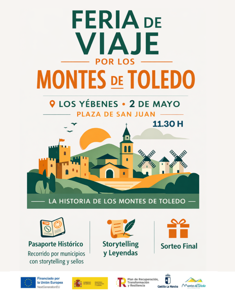 cartel Feria de Viaje por los Montes de Toledo- Los Yébenes